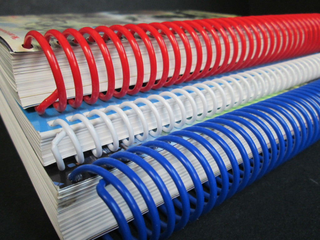 plastic coil close up - Universal Bookbindery